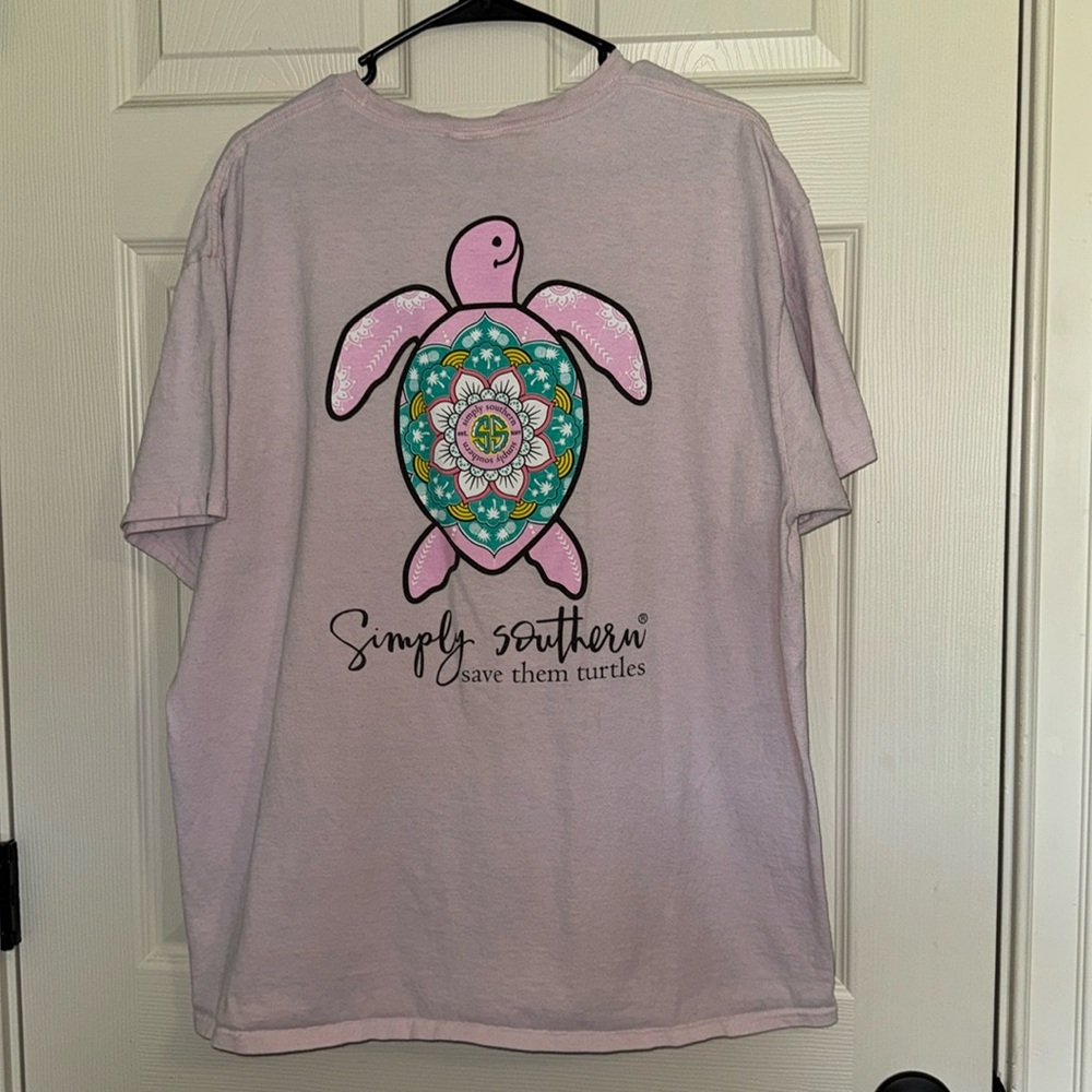 Pink Turtle Simply southern Tshirt